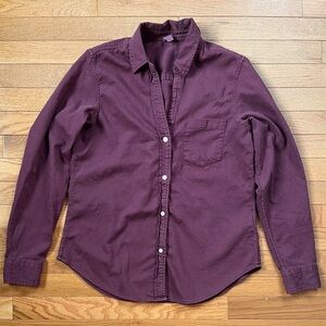 Gap Burgundy Cotton Shirt with Pocket